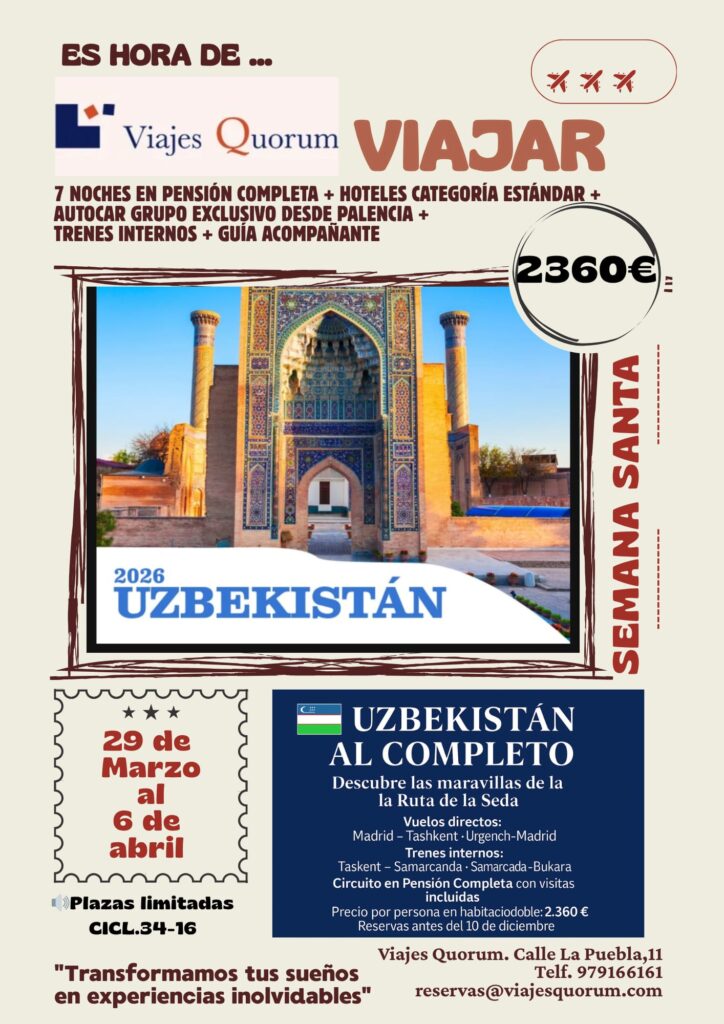 Uzbequistan | Viajes Quorum Palencia